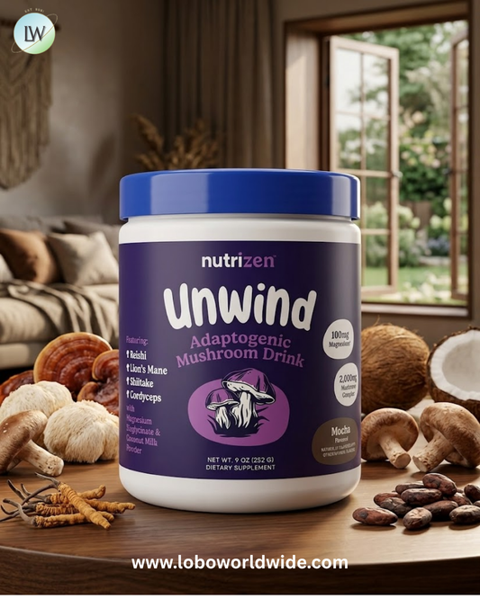 Nutricost, Nutrizen™, Unwind, Adaptogenic Mushroom Drink