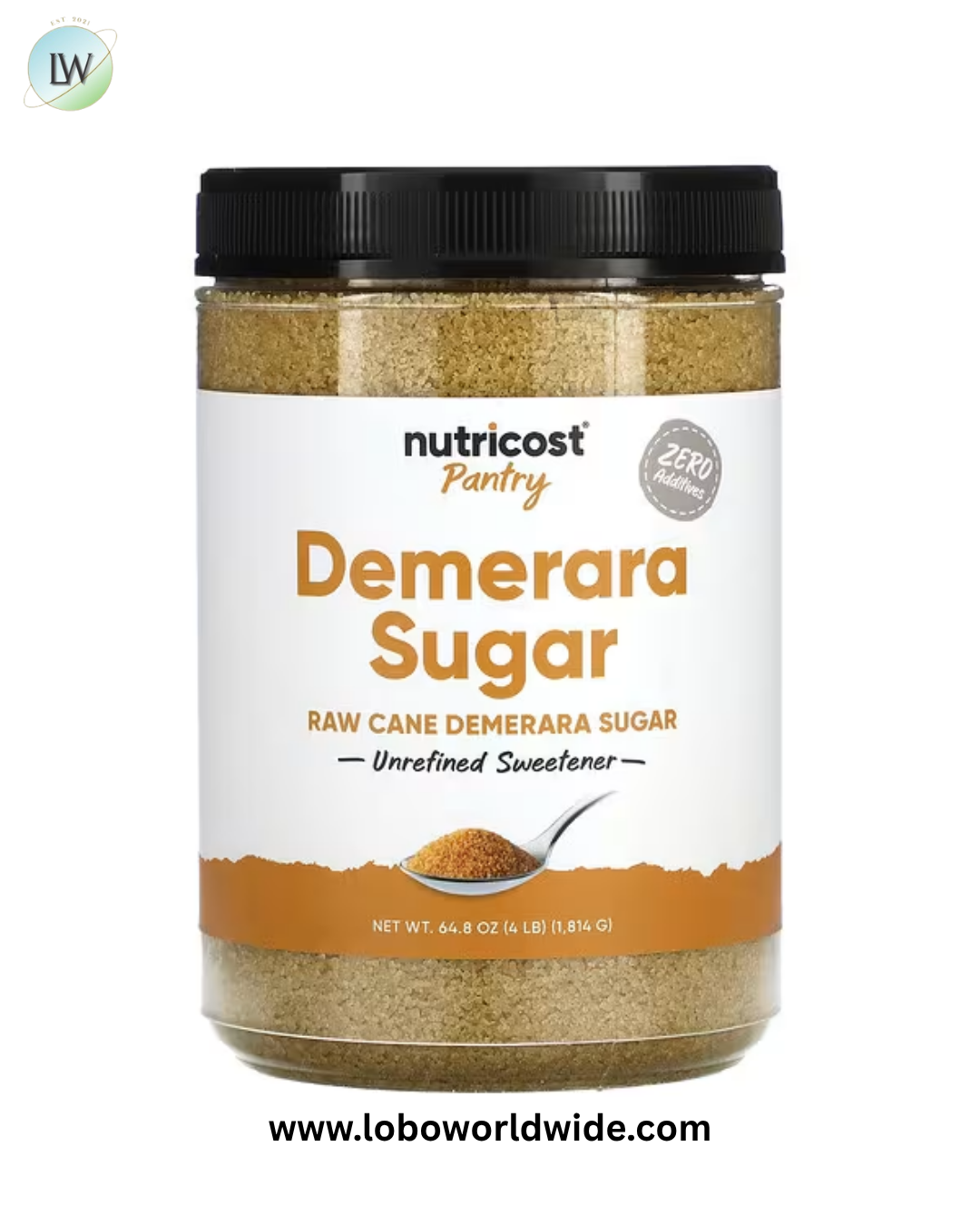 Nutricost, Pantry, Demerara Sugar, Unrefined Sweetener, 64.8 oz (1,814 g)