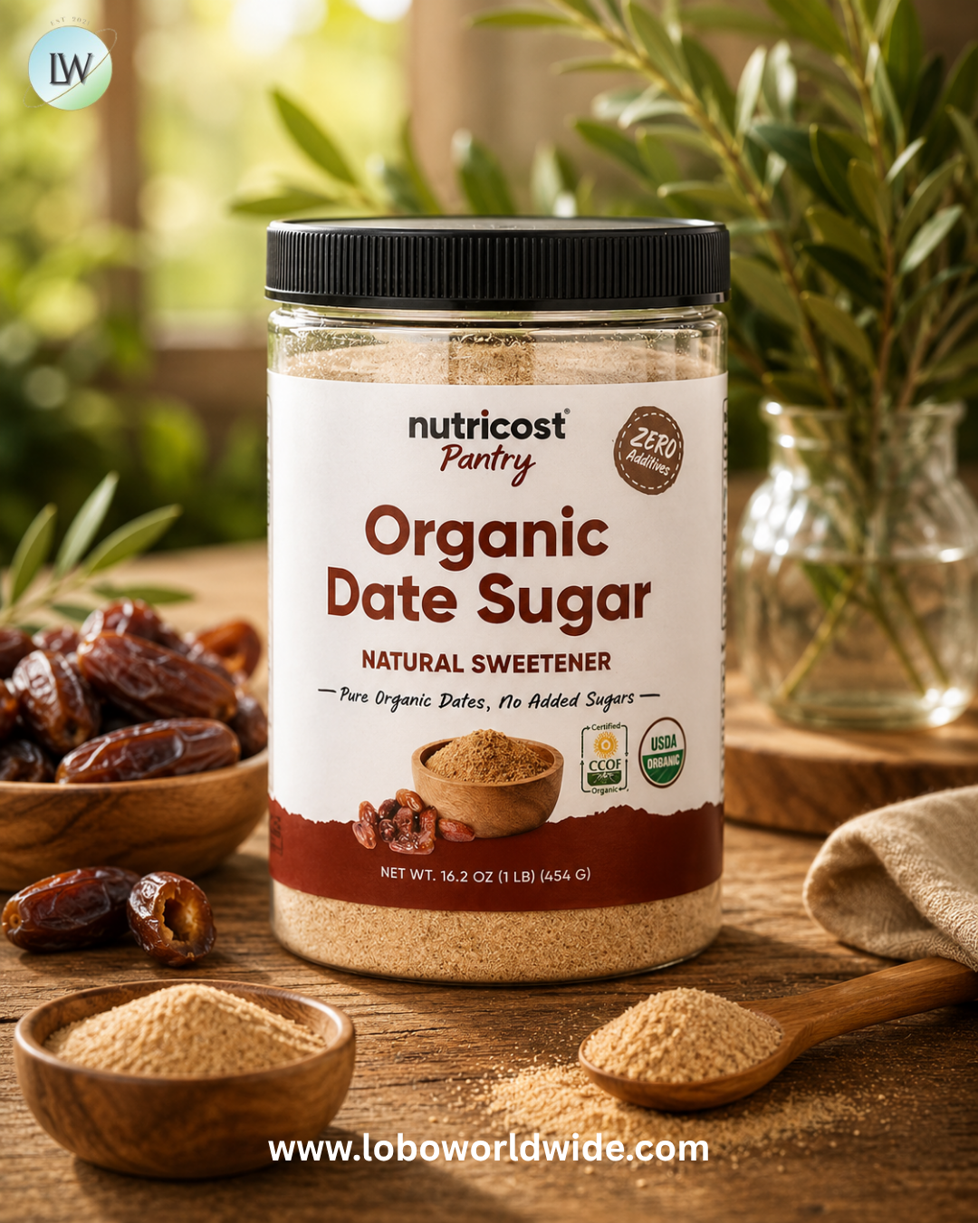 Nutricost, Pantry, Organic Date Sugar, 16.2 oz (454 g)