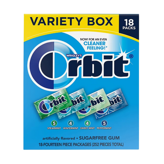 Orbit Sugarfree Gum Variety Box 18 pk.