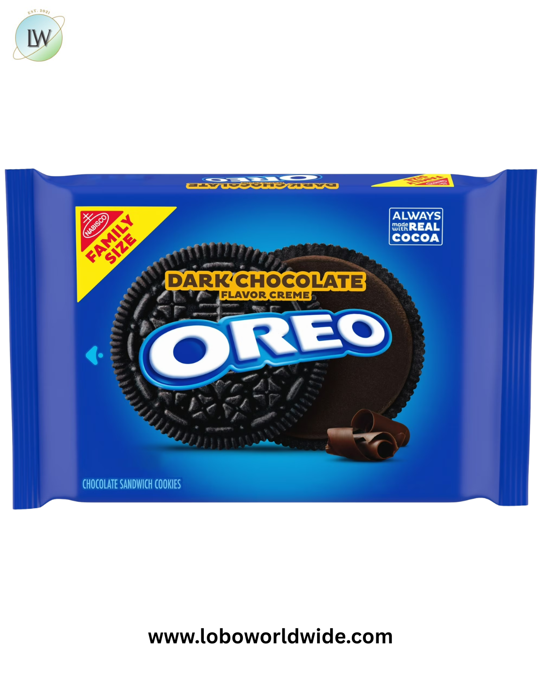 OREO Dark Chocolate Creme Chocolate Sandwich Cookies, Family Size, 17 oz