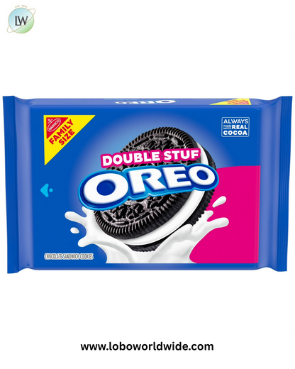 OREO Double Stuf Chocolate Sandwich Cookies, Family Size, 18.71 oz