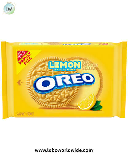 OREO Lemon Creme Sandwich Cookies, Family Size, 18.71 oz