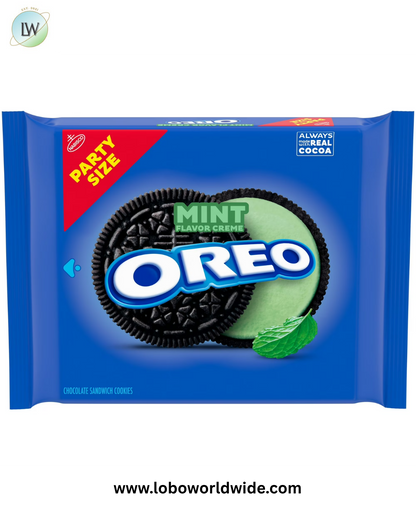 OREO Mint Creme Chocolate Sandwich Cookies, Party Size, 24.95 oz