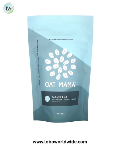 Oat Mama, Calm Tea, Chamomile Lavender Flower, Caffeine Free, 14 Tea Bags, 32 g