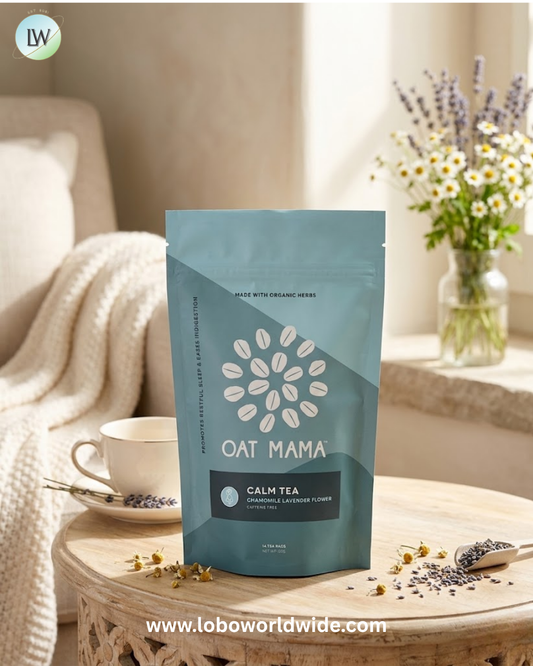 Oat Mama, Calm Tea, Chamomile Lavender Flower, Caffeine Free, 14 Tea Bags, 32 g