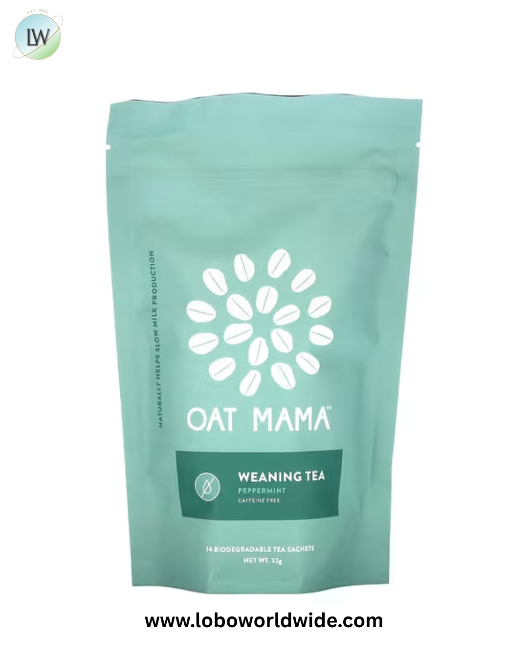 Oat Mama, Weaning Tea, Peppermint, Caffeine Free, 14 Sachets, 32 g