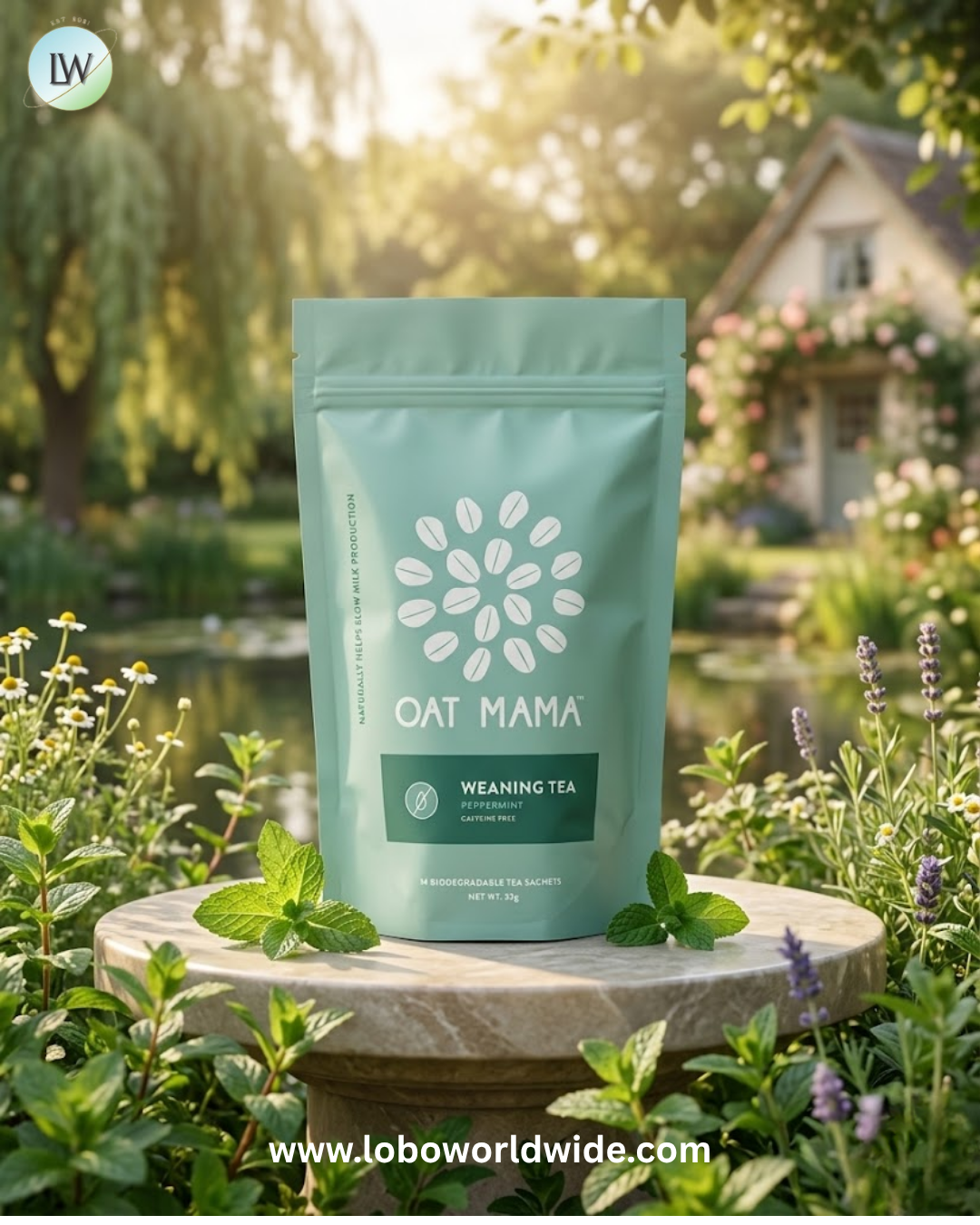 Oat Mama, Weaning Tea, Peppermint, Caffeine Free, 14 Sachets, 32 g