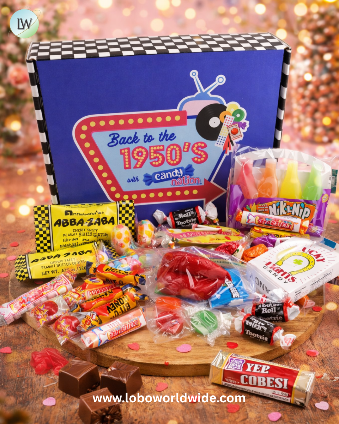 Old Fashioned Candy Box Back to the 1950's