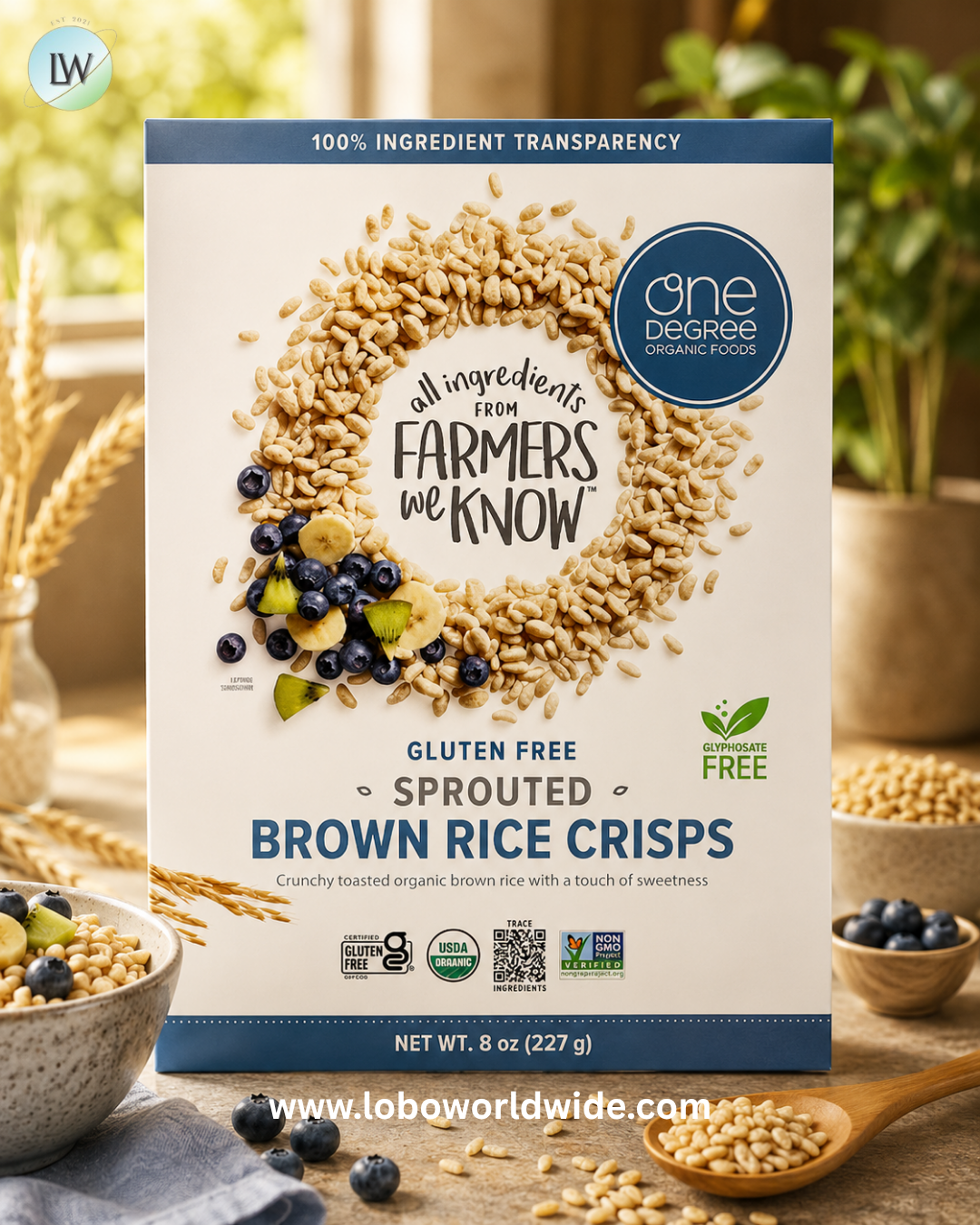 One Degree Organic Foods, Sprouted Brown Rice Crisps, 8 oz (227 g)