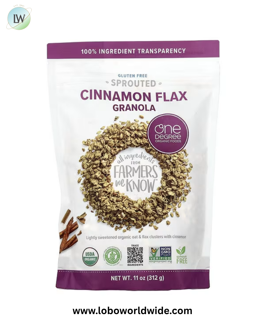 One Degree Organic Foods, Sprouted Granola, 11 oz (312 g)