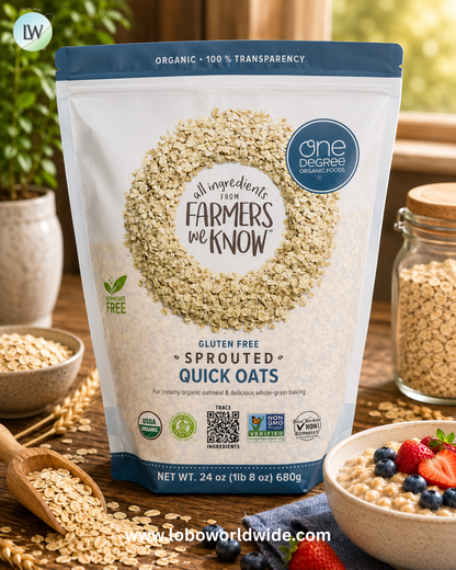 One Degree Organic Foods, Sprouted Quick Oats, 24 oz (680 g)