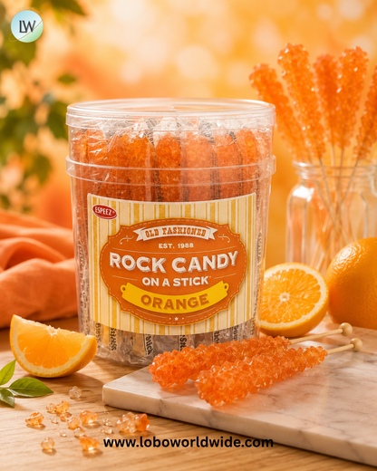 Rock Candy Crystal Sticks Cherry - 36ct Tubs