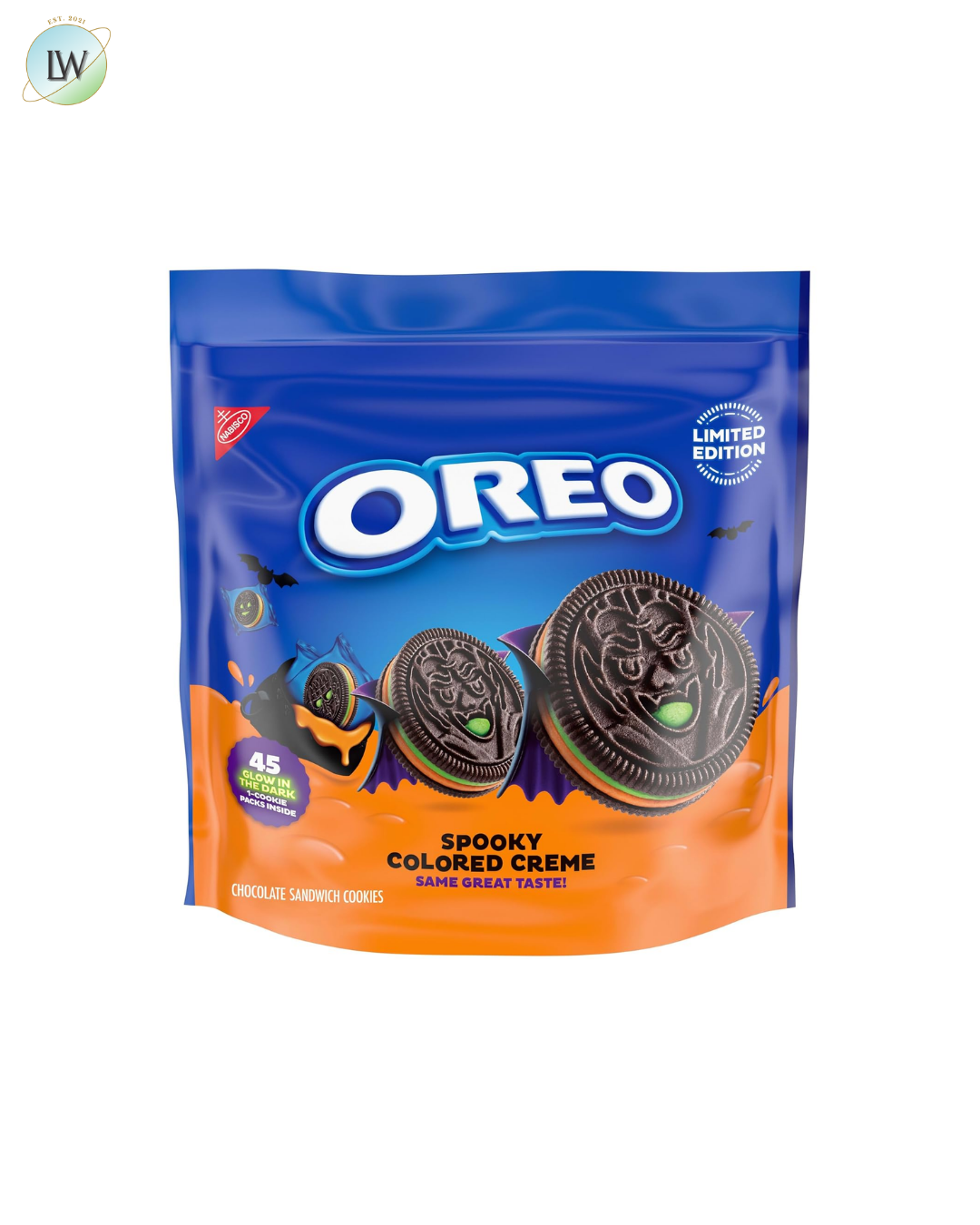 Oreo Green and Orange Creme Chocolate Sandwich Halloween Cookies, 45 ct.