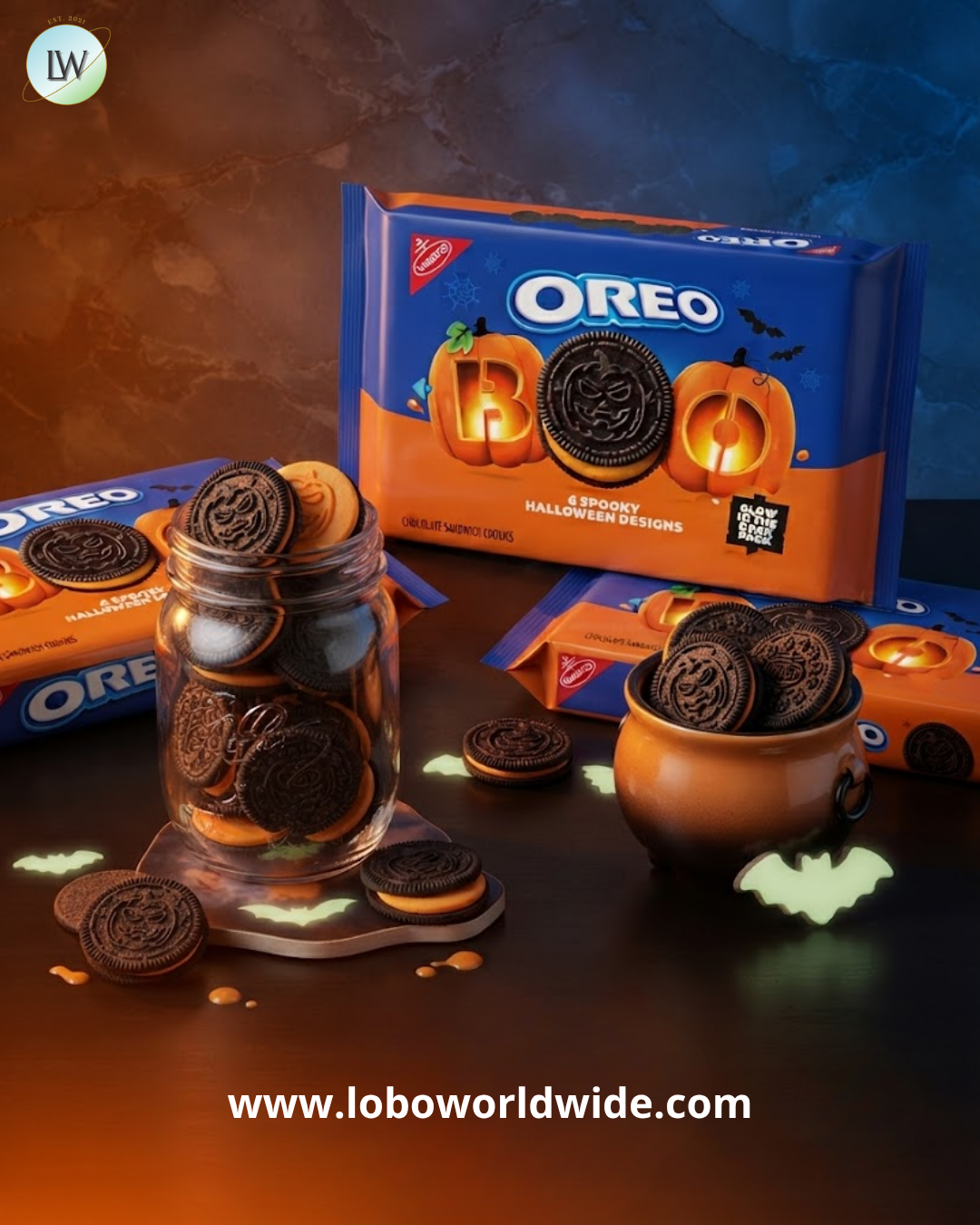 Oreo Orange Creme Chocolate Sandwich Halloween Cookies, 18.71 oz.