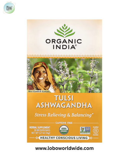 Organic India, Tulsi Tea, Caffeine Free, 18 Infusion Bags, 1.27 oz (36 g)