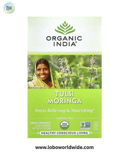 Organic India, Tulsi Tea, Caffeine Free, 18 Infusion Bags, 1.27 oz (36 g)