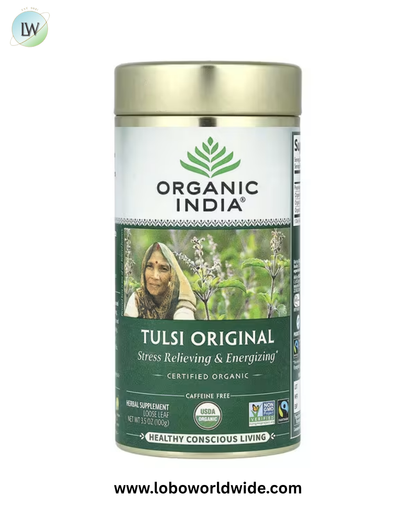 Organic India, Tulsi Original Loose Leaf Tea, Caffeine Free