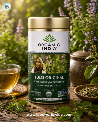 Organic India, Tulsi Original Loose Leaf Tea, Caffeine Free