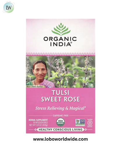 Organic India, Tulsi Tea, Caffeine Free, 18 Infusion Bags, 1.27 oz (36 g)