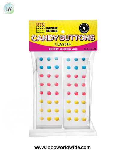 Candy Buttons 1oz Peg Bags - 24ct