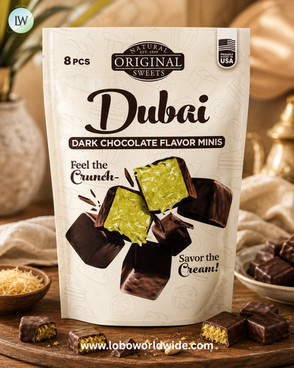 Original Natural Sweets, Dubai Dark Chocolate Minis, 8 Pieces, 6 oz (170 g)