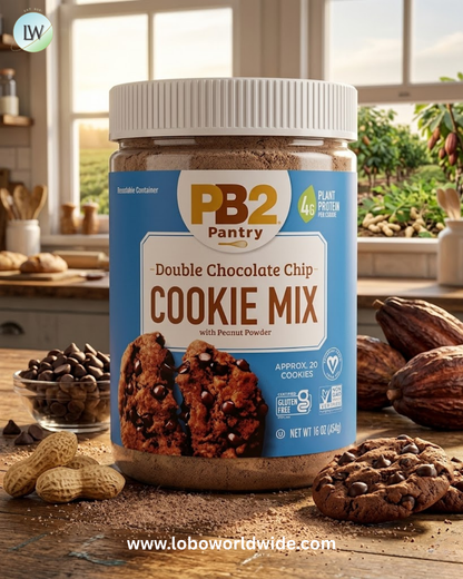 PB2 Foods, Double Chocolate Chip Cookie Mix with Peanut Powder, 16 oz (454 g)