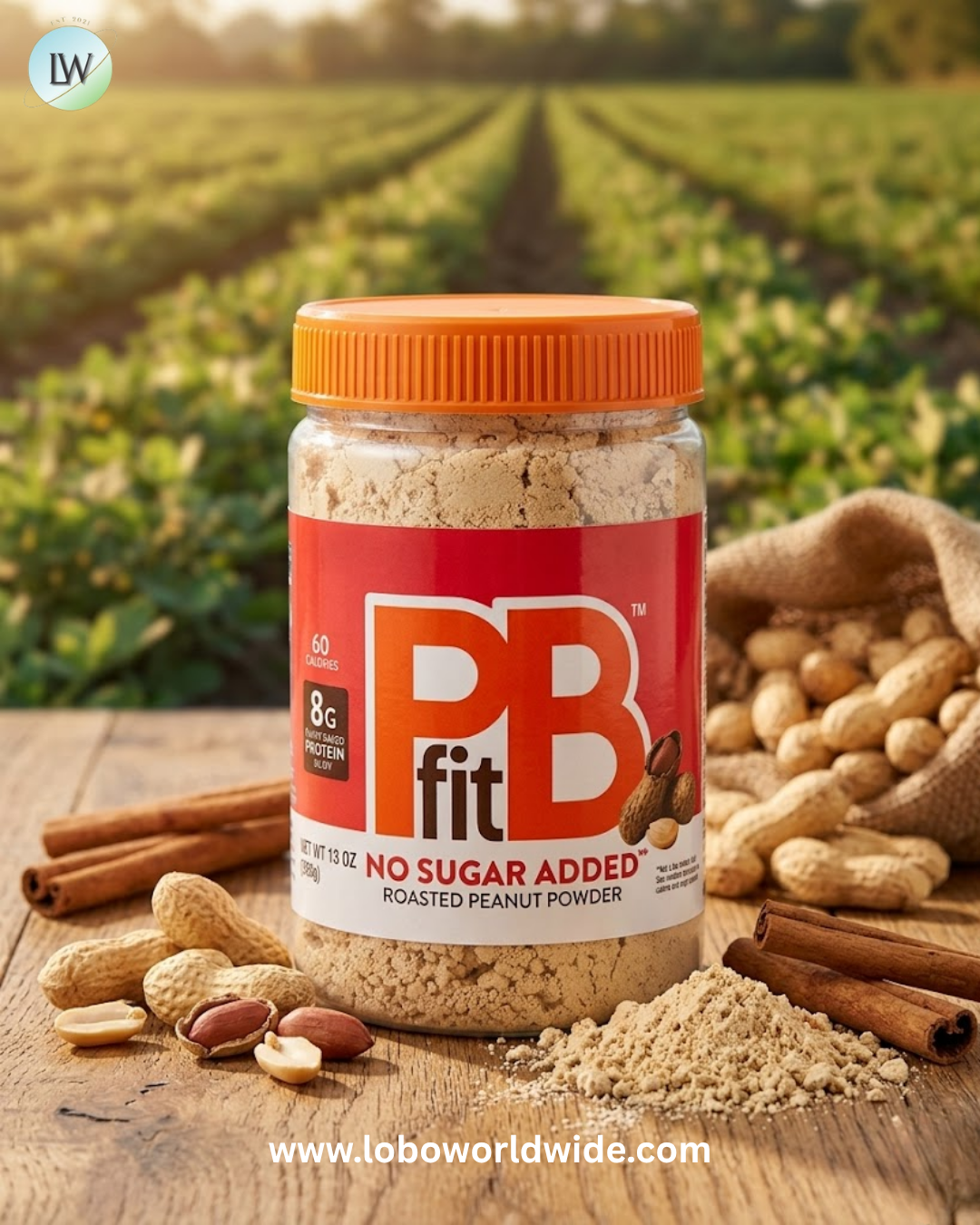 PBfit, Roasted Peanut Powder, No Sugar Added, 13 oz (368 g)
