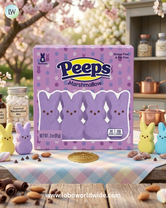 PEEPS, Lavender Marshmallow Bunnies Easter Candy, 8 Count (3.0 Ounce) - Pack of 3