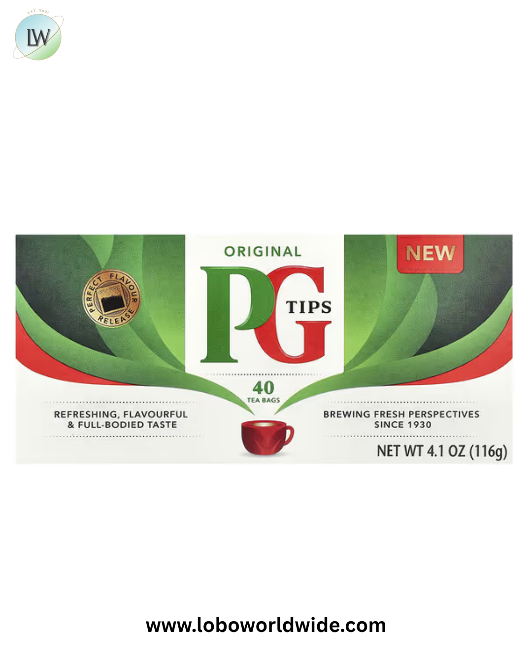PG Tips, Original Tea, 40 Tea Bags, 4.1 oz (116 g)