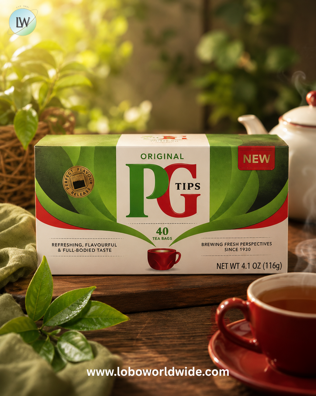 PG Tips, Original Tea, 40 Tea Bags, 4.1 oz (116 g)