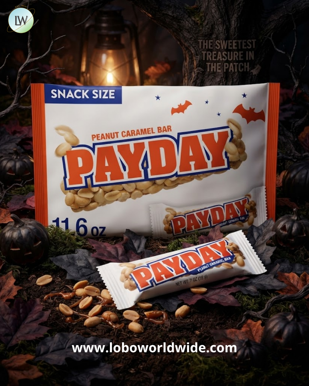 Payday Peanut Caramel Snack Size Halloween Candy, 11.6 oz.