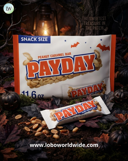 Payday Peanut Caramel Snack Size Halloween Candy, 11.6 oz.