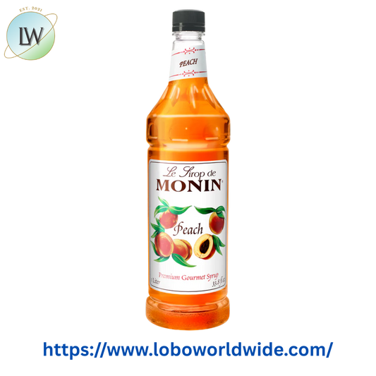 Monin Premium Peach Flavoring / Fruit Syrup 1 Liter