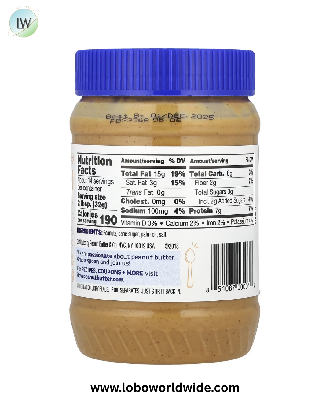 Peanut Butter & Co., Peanut Butter Spread, 16 oz (454 g)