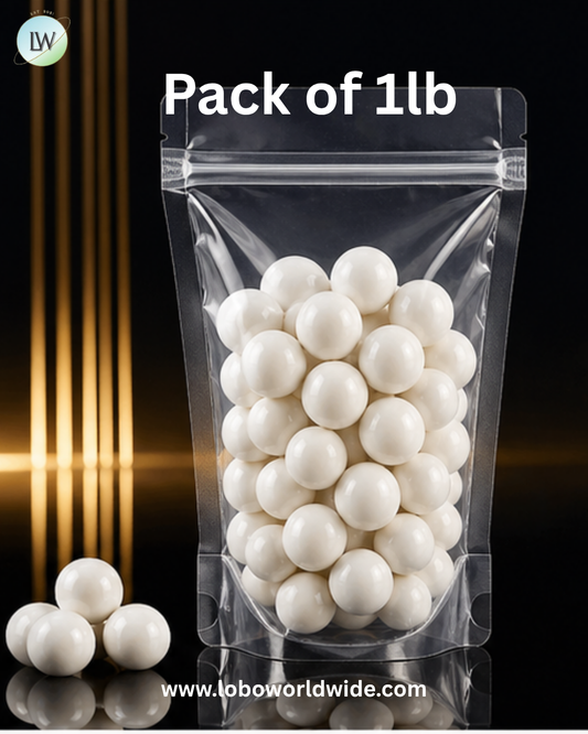 Pearl White Gumballs 1 Inch