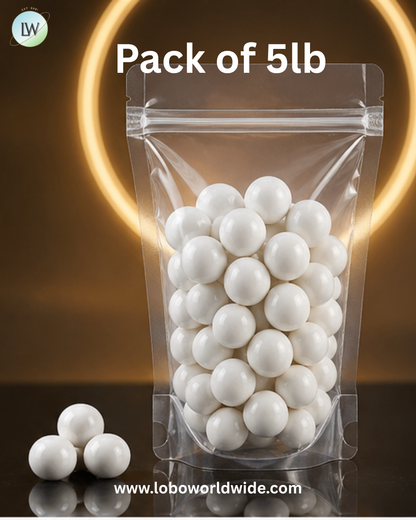 Pearl White Gumballs 1 Inch