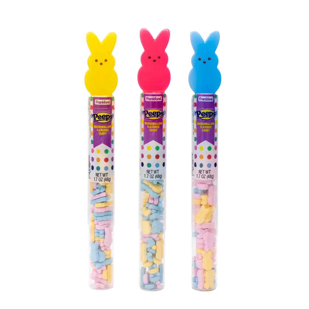 Peeps Bunny Topper Candy Tubes: 12-Piece Display