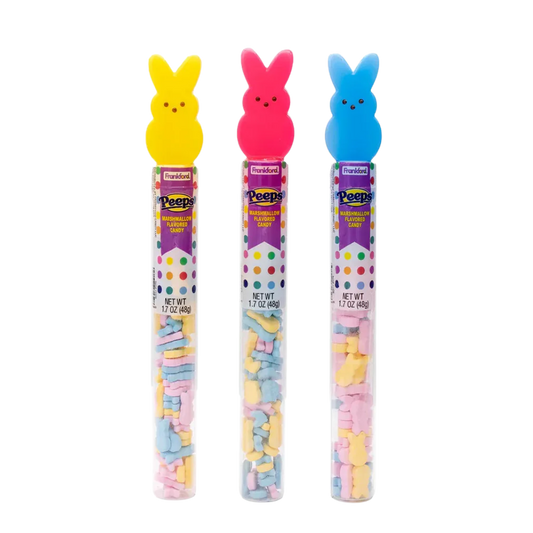 Peeps Bunny Topper Candy Tubes: 12-Piece Display