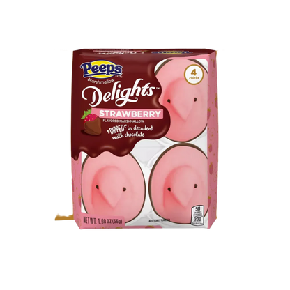 Peeps Easter Milk Chocolate Dipped Strawberry Delights Chicks: 4-Piece Pack
