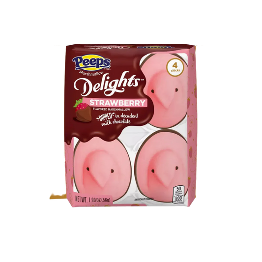 Peeps Easter Milk Chocolate Dipped Strawberry Delights Chicks: 4-Piece Pack