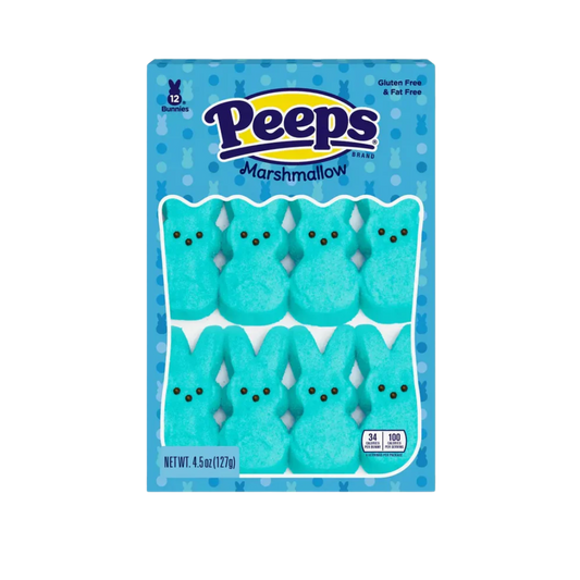 Peeps Marshmallow Candy Bunnies - Blue: 12-Piece Pack
