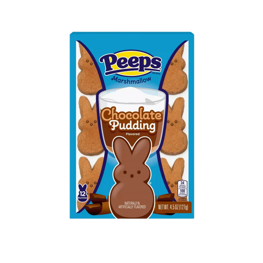 Peeps Marshmallow Candy Bunnies - Chocolate Pudding: 12-Piece Pack