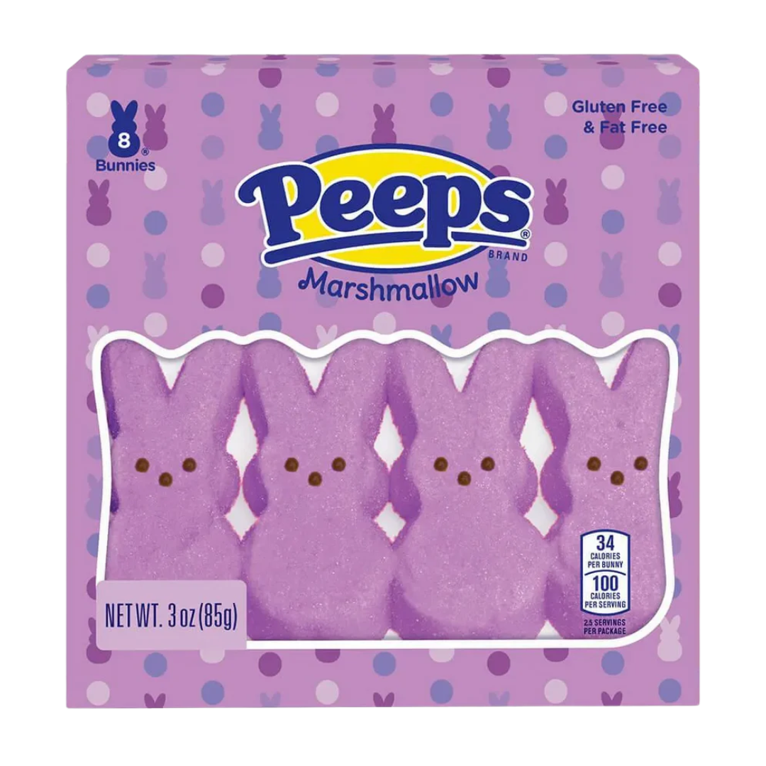 Peeps Marshmallow Candy Bunnies - Lavender: 8-Piece Pack