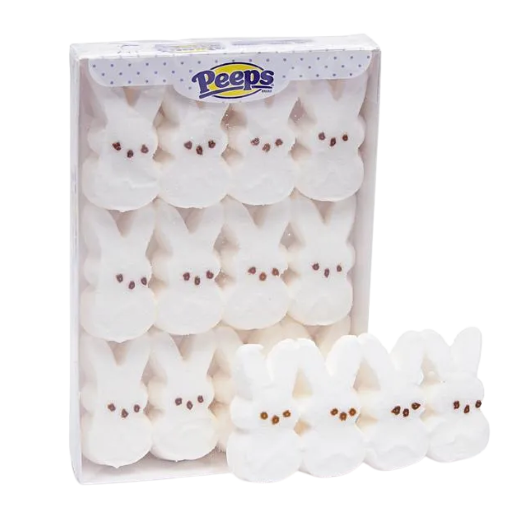 Peeps Marshmallow Candy Bunnies - White: 12-Piece Pack