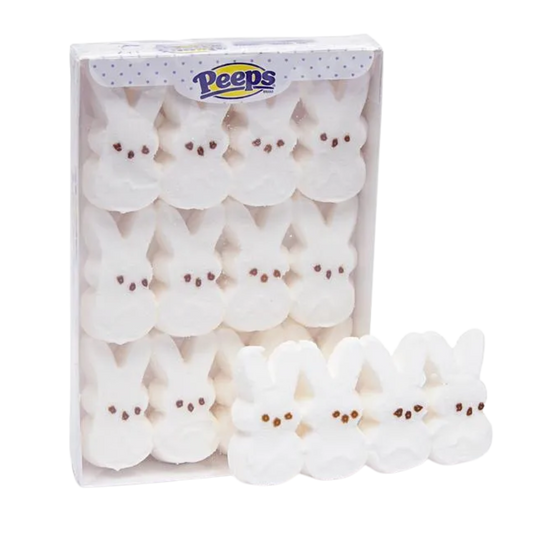 Peeps Marshmallow Candy Bunnies - White: 12-Piece Pack