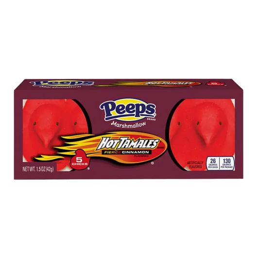 Peeps Marshmallow Chicks Candy - Hot Tamales: 5-Piece Pack