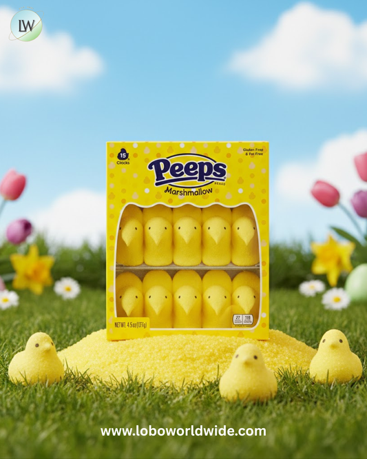 Peeps Marshmallow Chicks Candy - Yellow: 15-Piece Pack
