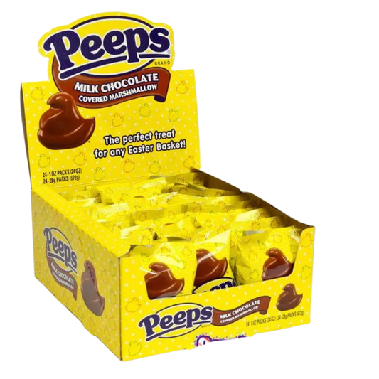 Peeps Milk Chocolate Covered Marshmallow Chicks: 24-Piece Box