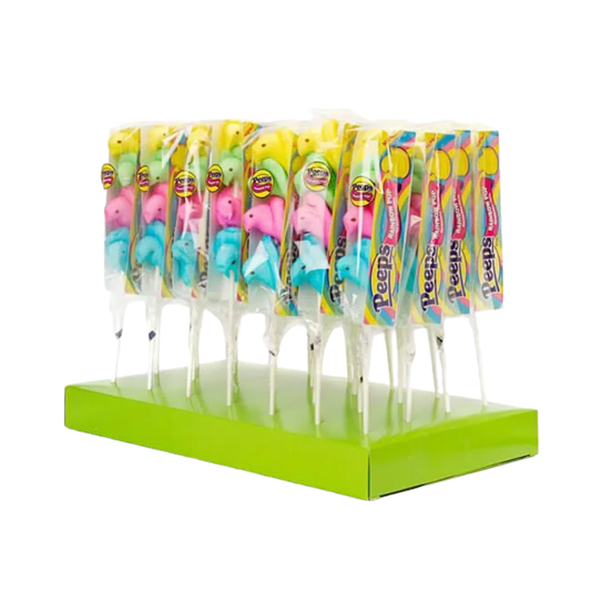 Peeps Rainbow Marshmallow Chicks Pops: 28-Piece Box